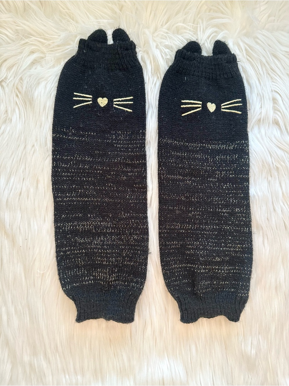 BLACK CAT LEG WARMERS